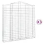 Gabion baskets 3 pcs arch shape iron 200x30x200/220 cm by vidaXL, Pots and planters - Ref: Foro24-3145536, Price: 406,83 €, D...