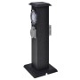 Black column with plug and timer for the garden by vidaXL, wall sockets - Ref: Foro24-41234, Price: 41,09 €, Discount: %