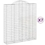 Gabion baskets 7 pcs arch shape iron 200x50x220/240 cm by vidaXL, Pots and planters - Ref: Foro24-3146451, Price: 1,00 €, Dis...