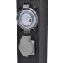 Black column with plug and timer for the garden by vidaXL, wall sockets - Ref: Foro24-41234, Price: 41,09 €, Discount: %