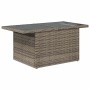 Conjunto de sofá de jardín con cojín 9 pcs Gris Poliratán