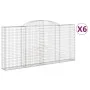 Gabionenkörbe 6 Stück Bogenform Eisen 300x30x140/160 cm von vidaXL, Töpfe und Pflanzgefäße - Ref: Foro24-3146561, Preis: 840,...
