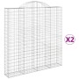 Gabionenkörbe 2 Stück Bogenform Eisen 200x30x200/220 cm von vidaXL, Töpfe und Pflanzgefäße - Ref: Foro24-3146215, Preis: 241,...