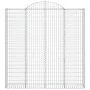 Gabion baskets 2 units, arched shape, iron, 200x30x200/220 cm by vidaXL, Pots and planters - Ref: Foro24-3146215, Price: 237,...