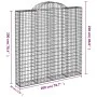 Gabion baskets 2 units, arched shape, iron, 200x30x200/220 cm by vidaXL, Pots and planters - Ref: Foro24-3146215, Price: 237,...