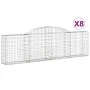Gabion baskets 8 pcs arch shape iron 300x30x80/100 cm by vidaXL, Pots and planters - Ref: Foro24-3146509, Price: 753,53 €, Di...