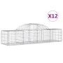 Gabion baskets 12 pcs arch shape iron 200x50x40/60 cm by vidaXL, Pots and planters - Ref: Foro24-3146267, Price: 612,96 €, Di...