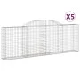 Gabion baskets 5 units, arched shape, iron, 300x30x100/120 cm by vidaXL, Pots and planters - Ref: Foro24-3146524, Price: 543,...