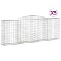 Gabionenkörbe 5 Stück Bogenform Eisen 300x30x100/120 cm von vidaXL, Töpfe und Pflanzgefäße - Ref: Foro24-3146524, Preis: 550,...