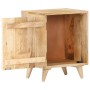 Mesita de noche tallada de madera maciza de mango 40x30x50 cm