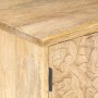 Mesita de noche tallada de madera maciza de mango 40x30x50 cm