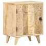 Mesita de noche tallada de madera maciza de mango 40x30x50 cm