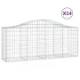 Gabion baskets 14 pcs arch shape iron 200x50x80/100 cm by vidaXL, Pots and planters - Ref: Foro24-3145631, Price: 1,00 €, Dis...