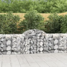 Gabion baskets 12 pcs arch shape iron 200x50x80/100 cm by vidaXL, Pots and planters - Ref: Foro24-3146309, Price: 876,09 €, D...