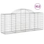Gabionenkörbe 12 Stück Bogenform Eisen 200x50x80/100 cm von vidaXL, Töpfe und Pflanzgefäße - Ref: Foro24-3146309, Preis: 886,...