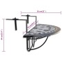 Hängender Balkontisch mit schwarz-weißem Mosaik von vidaXL, Gartentische - Ref: Foro24-41125, Preis: 80,78 €, Rabatt: %