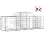 Gabion baskets 2 pcs arch shape iron 200x50x60/80 cm by vidaXL, Pots and planters - Ref: Foro24-3146278, Price: 120,46 €, Dis...