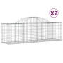Gabionenkörbe 2 Stück Bogenform Eisen 200x50x60/80 cm von vidaXL, Töpfe und Pflanzgefäße - Ref: Foro24-3146278, Preis: 122,34...