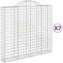 Gabion baskets 7 units, arched shape, iron, 200x50x180/200 cm by vidaXL, Pots and planters - Ref: Foro24-3146409, Price: 922,...