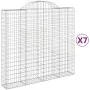 Gabion baskets 7 units, arched shape, iron, 200x50x180/200 cm by vidaXL, Pots and planters - Ref: Foro24-3146409, Price: 911,...