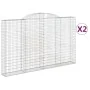Gabion baskets 2 units, arched shape, iron, 300x30x180/200 cm by vidaXL, Pots and planters - Ref: Foro24-3146593, Price: 326,...