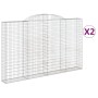 Gabionenkörbe 2 Stück Bogenform Eisen 300x30x180/200 cm von vidaXL, Töpfe und Pflanzgefäße - Ref: Foro24-3146593, Preis: 330,...