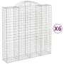 Gabion baskets 6 pcs arch shape iron 200x50x200/220 cm by vidaXL, Pots and planters - Ref: Foro24-3146429, Price: 834,67 €, D...