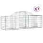 Gabion baskets 7 units arch shape iron 200x50x60/80 cm by vidaXL, Pots and planters - Ref: Foro24-3146283, Price: 446,08 €, D...