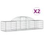 Gabionenkörbe 2 Stück Bogenform Eisen 200x50x40/60 cm von vidaXL, Töpfe und Pflanzgefäße - Ref: Foro24-3146257, Preis: 105,16...