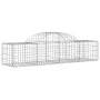 Gabion baskets 2 units, arched shape, iron, 200x50x40/60 cm by vidaXL, Pots and planters - Ref: Foro24-3146257, Price: 103,12...