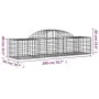 Gabion baskets 2 units, arched shape, iron, 200x50x40/60 cm by vidaXL, Pots and planters - Ref: Foro24-3146257, Price: 103,12...