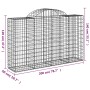 Gabionenkörbe 2 Stück bogenförmiges Eisen 200x50x120/140 cm von vidaXL, Töpfe und Pflanzgefäße - Ref: Foro24-3146341, Preis: ...