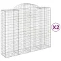 Gabionenkörbe 2 Stück bogenförmiges Eisen 200x50x160/180 cm von vidaXL, Töpfe und Pflanzgefäße - Ref: Foro24-3146383, Preis: ...