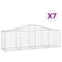 Gabionenkörbe 7 Stück Bogenform Eisen 200x50x60/80 cm von vidaXL, Töpfe und Pflanzgefäße - Ref: Foro24-3145603, Preis: 495,40...