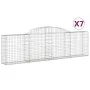 Gabion baskets 7 pcs arch shape iron 300x30x80/100 cm by vidaXL, Pots and planters - Ref: Foro24-3146508, Price: 632,66 €, Di...