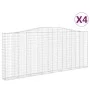 Gabion baskets 4 pcs arch shape iron 400x30x160/180 cm by vidaXL, Pots and planters - Ref: Foro24-3145867, Price: 806,78 €, D...