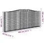 Gabion baskets 4 pcs arch shape iron 400x30x160/180 cm by vidaXL, Pots and planters - Ref: Foro24-3145867, Price: 806,78 €, D...
