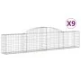 Gabionenkörbe 9 Stück Bogenform Eisen 300x30x60/80 cm von vidaXL, Töpfe und Pflanzgefäße - Ref: Foro24-3146492, Preis: 670,42...
