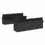 Conjunto de sofá de jardín con cojín 9 pcs Negro Poliratán