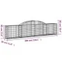 Gabion baskets 4 pcs arch shape iron 300x30x60/80 cm by vidaXL, Pots and planters - Ref: Foro24-3146487, Price: 298,93 €, Dis...