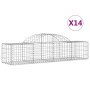 Gabion baskets 14 units, arched shape, iron, 200x50x40/60 cm by vidaXL, Pots and planters - Ref: Foro24-3146269, Price: 757,9...