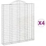 Gabionenkörbe 4 Stück Bogenform Eisen 200x30x220/240 cm von vidaXL, Töpfe und Pflanzgefäße - Ref: Foro24-3146238, Preis: 516,...