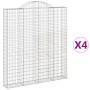 Gabionenkörbe 4 Stück Bogenform Eisen 200x30x220/240 cm von vidaXL, Töpfe und Pflanzgefäße - Ref: Foro24-3146238, Preis: 525,...