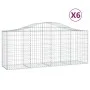 Gabion baskets 6 units arch shape iron 200x50x80/100 cm by vidaXL, Pots and planters - Ref: Foro24-3145623, Price: 499,79 €, ...
