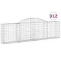 Gabionenkörbe 12 Stück Bogenform Eisen 300x30x80/100 cm von vidaXL, Töpfe und Pflanzgefäße - Ref: Foro24-3146513, Preis: 1,00...
