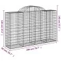 Gabion baskets 14 pcs arch shape iron 200x50x120/140 cm by vidaXL, Pots and planters - Ref: Foro24-3146353, Price: 1,00 €, Di...