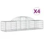 Gabion baskets 4 pcs arch shape iron 200x50x40/60 cm by vidaXL, Pots and planters - Ref: Foro24-3146259, Price: 203,45 €, Dis...