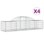 Gabionenkörbe 4 Stück Bogenform Eisen 200x50x40/60 cm von vidaXL, Töpfe und Pflanzgefäße - Ref: Foro24-3146259, Preis: 207,49...