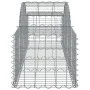 Gabion baskets 4 pcs arch shape iron 200x50x40/60 cm by vidaXL, Pots and planters - Ref: Foro24-3146259, Price: 203,45 €, Dis...