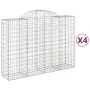 Gabionenkörbe 4 Stück Bogenform Eisen 200x50x140/160 cm von vidaXL, Töpfe und Pflanzgefäße - Ref: Foro24-3146364, Preis: 448,...